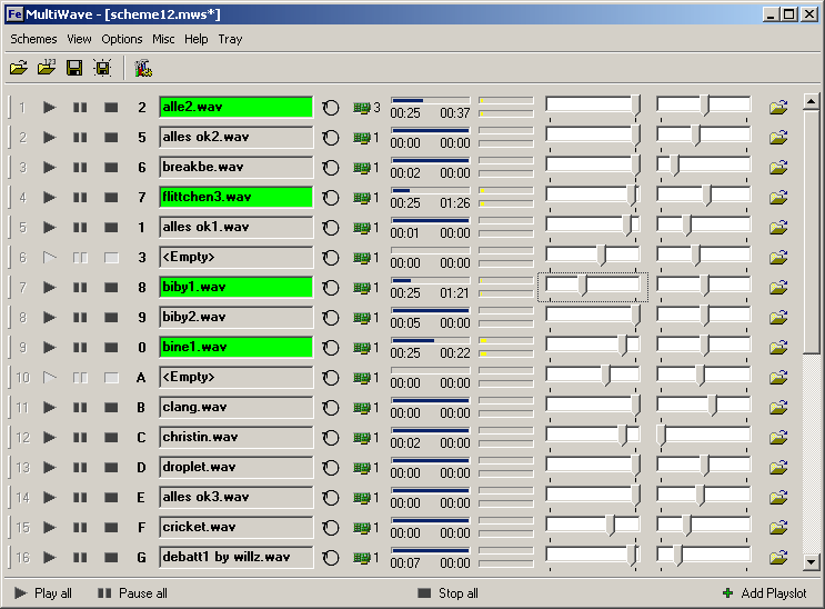 MultiWave triplex Screenshot